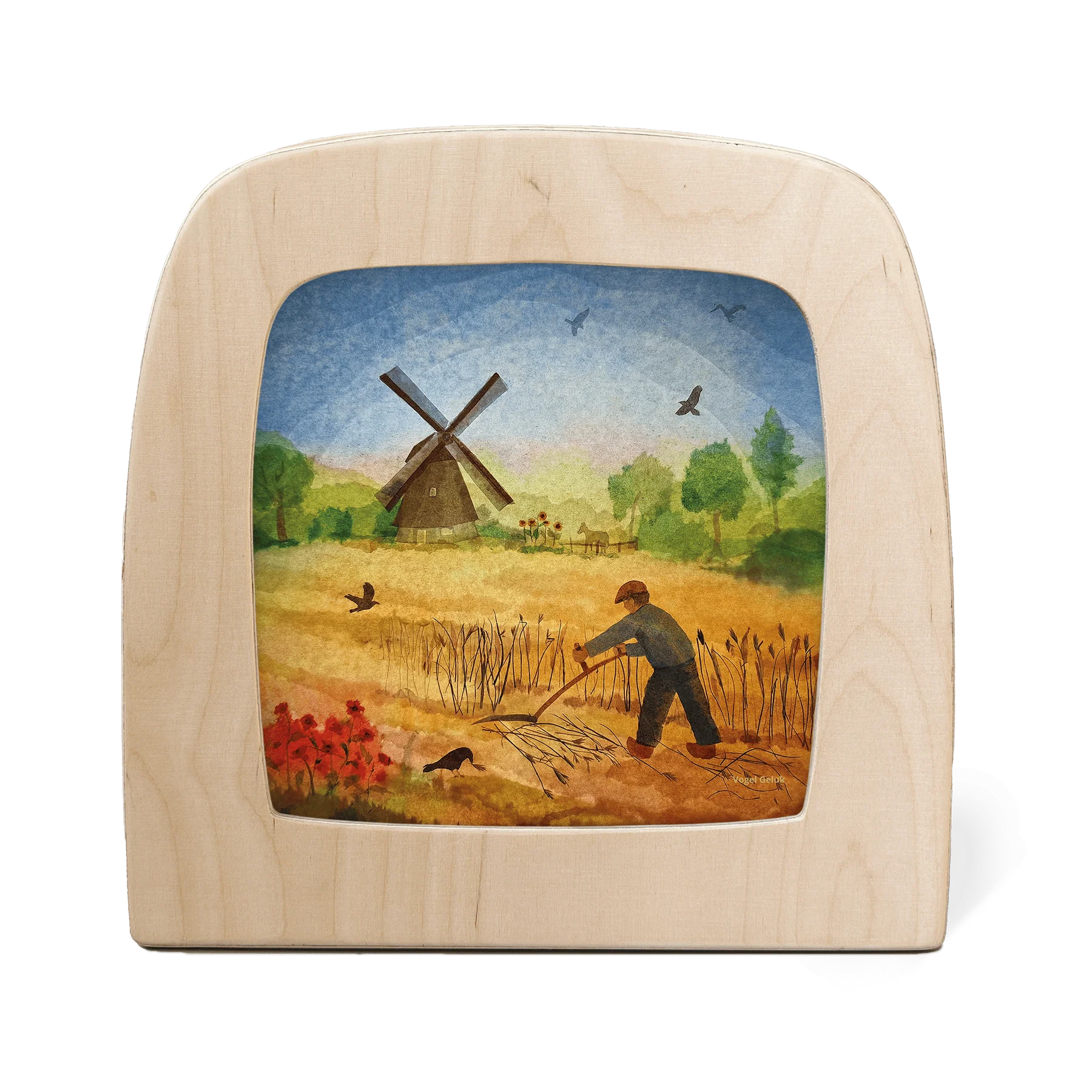 Toverplaat Windmolen / Windmill Silhouette – Vogel Geluk