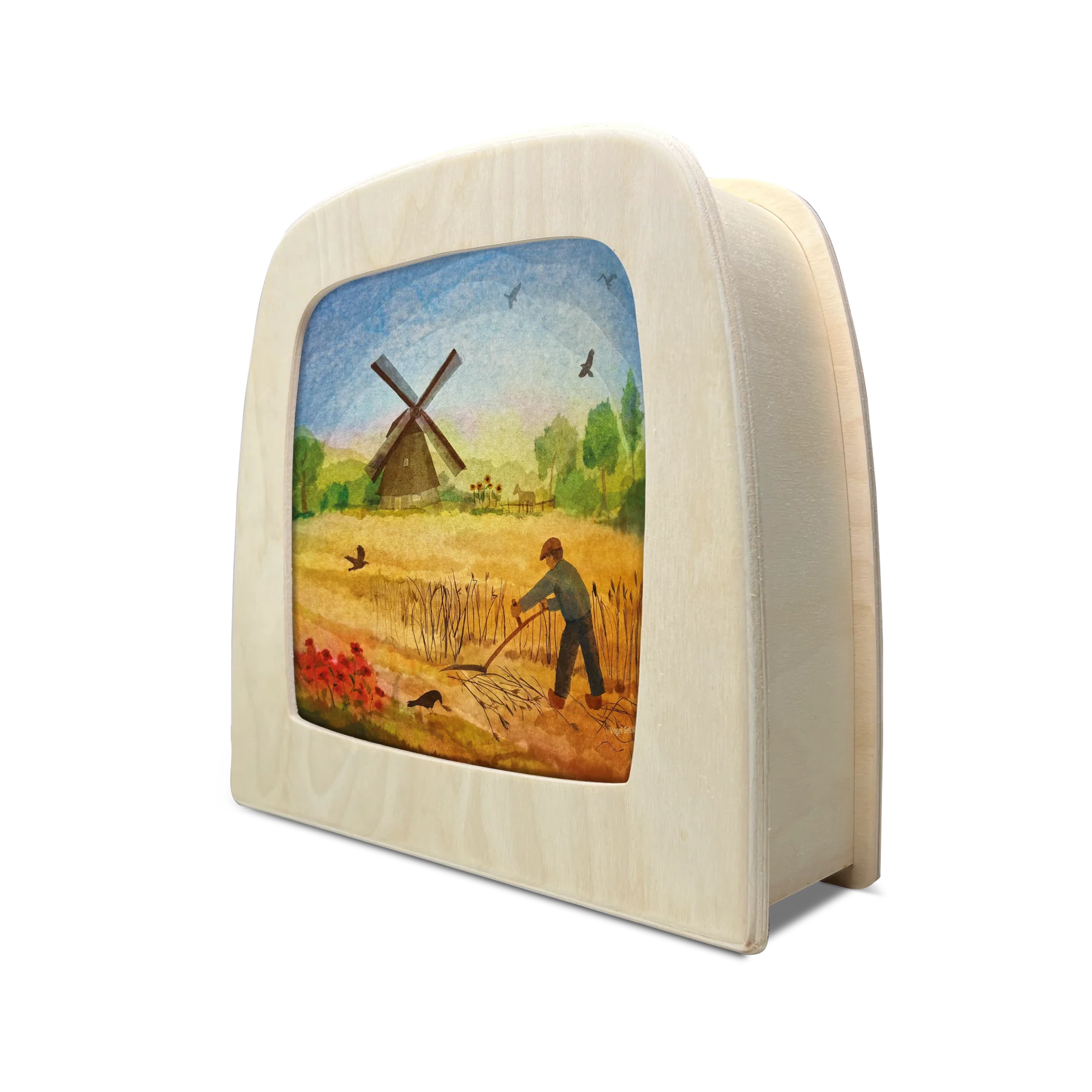 Toverplaat Windmolen / Windmill Silhouette – Vogel Geluk