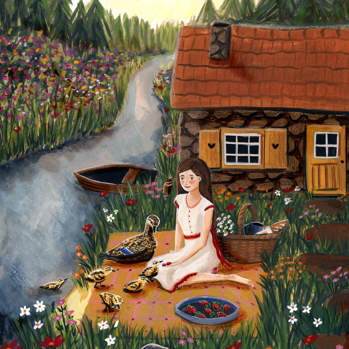 Toverplaat The Small House - Illustrator under a blankie