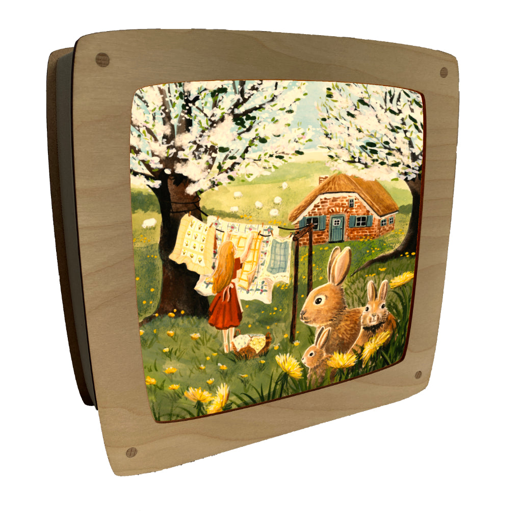 Toverplaat Wasdag / Magic sheet laundry day - Illustrator under a blankie