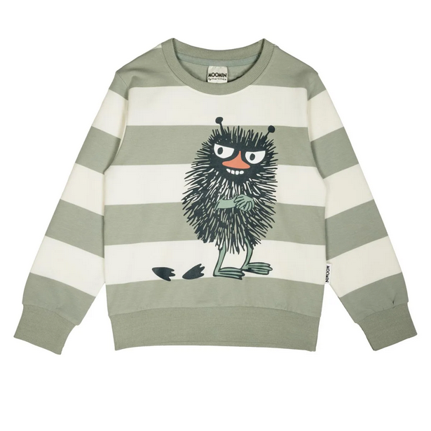 Moomin Stinky Paws sweatshirt groen wit Martinex kinderkleding