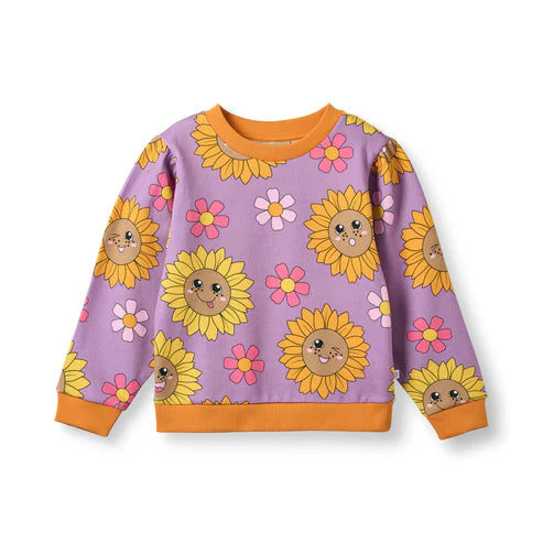 Trui / Hidden rose sweatshirt with sunflowers - Småfolk