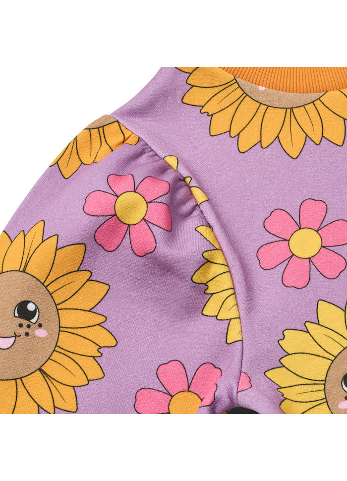 Trui / Hidden rose sweatshirt with sunflowers - Småfolk