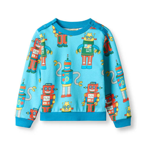 Trui / Dayton sweatshirt with robots - Småfolk