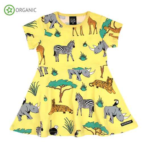 Jurk / Twirl Dress SS Safari Lemon - Villervalla