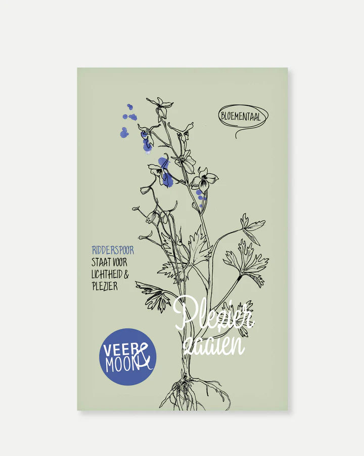 Bloemenzaden 'Plezier Zaaien' met Ridderspoor - Veer&Moon