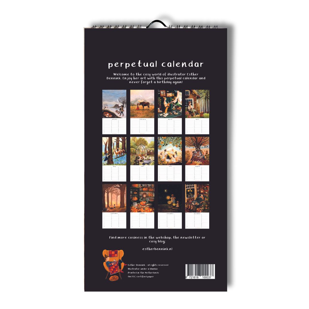 Verjaardagskalender / Perpetual Calender - Illustrator under a Blankie
