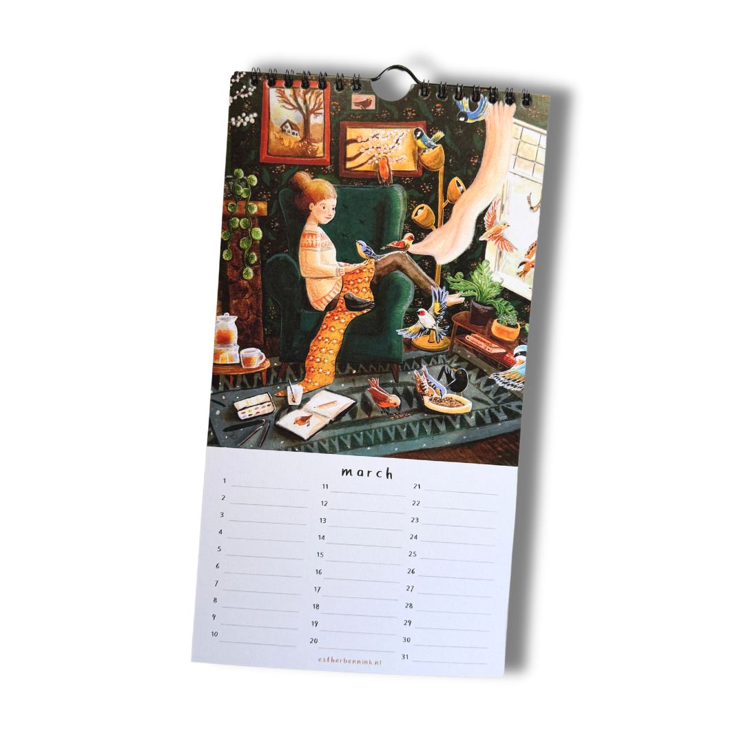 Verjaardagskalender / Perpetual Calender - Illustrator under a Blankie