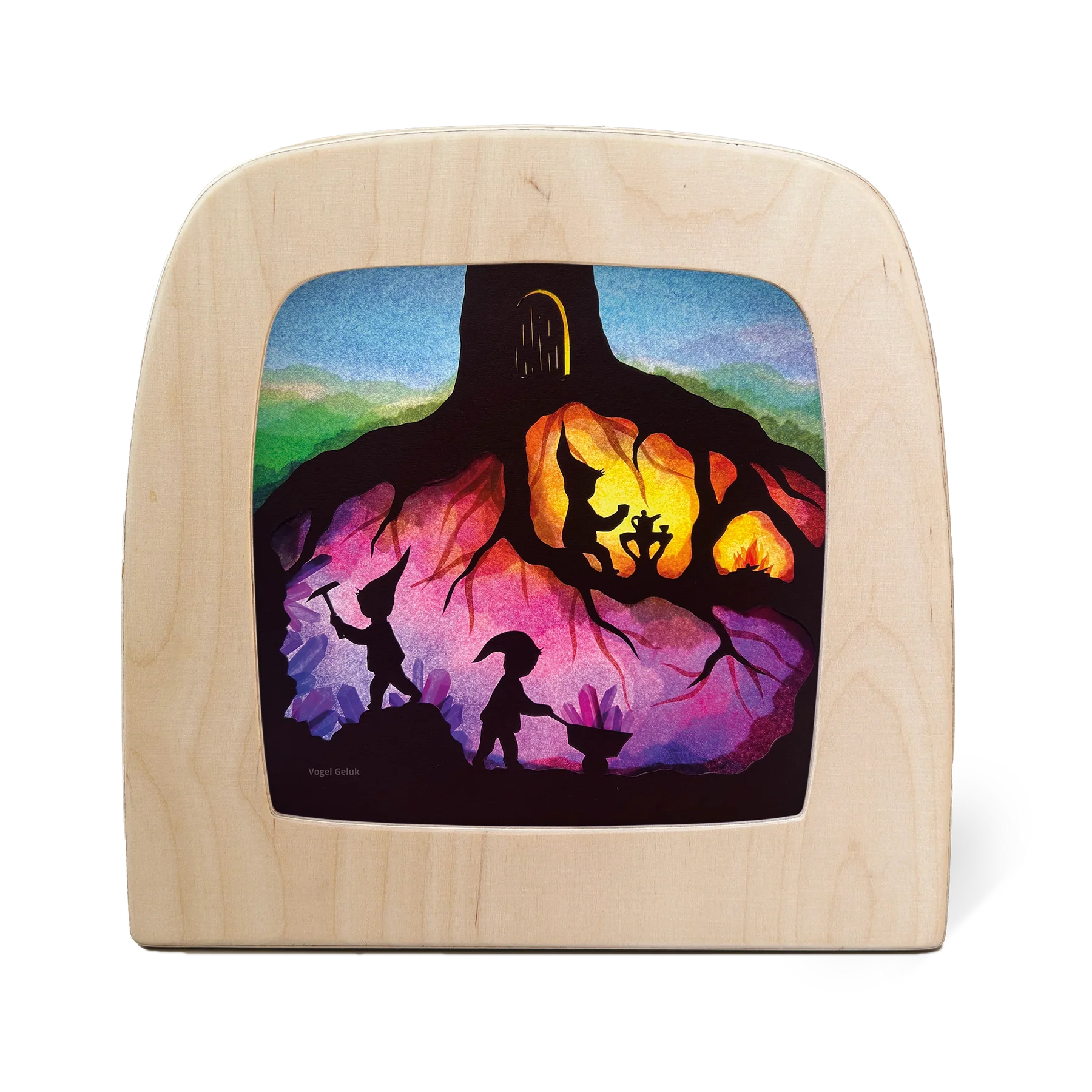 Toverplaat Dwarfs Silhouette / Wortelkindjes – Vogel Geluk