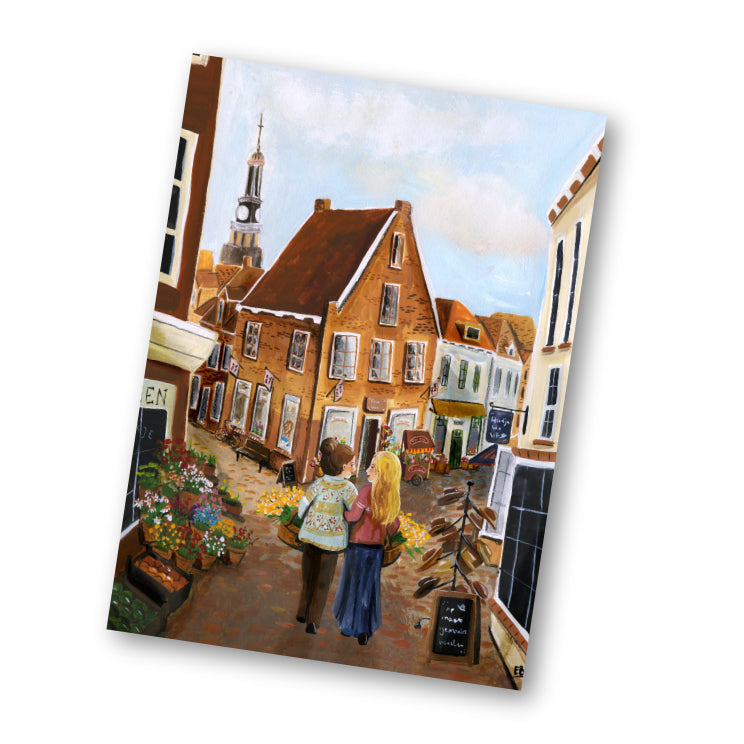 Kaart vriendschap in Zutphen - Illustrator under a blankie