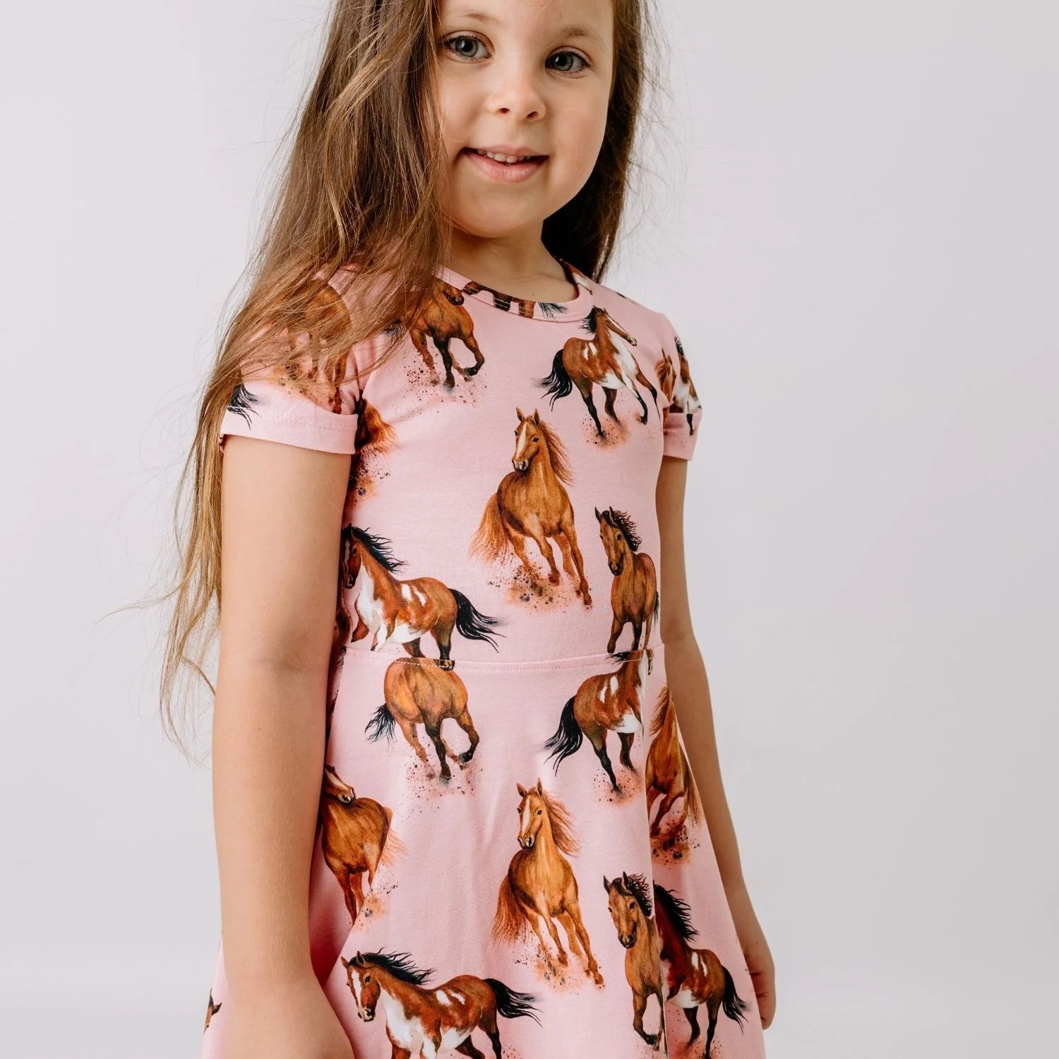 Jurk / Flared Dress Graceful Horses - Walkiddy