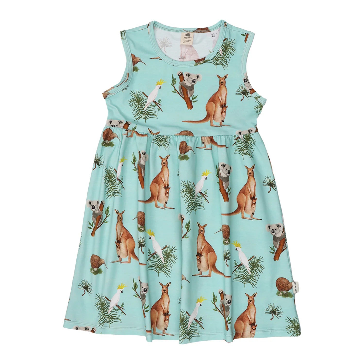 Jurk / Sleeveless Dress Australian Animals - Walkiddy