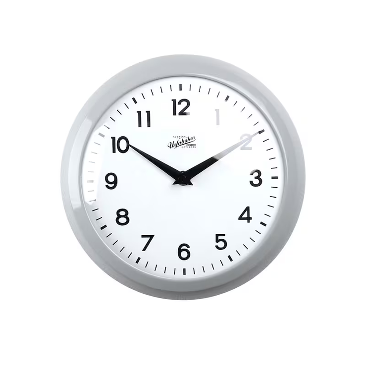 Wandklok / Wall Clock Folke Grey - Strömshaga