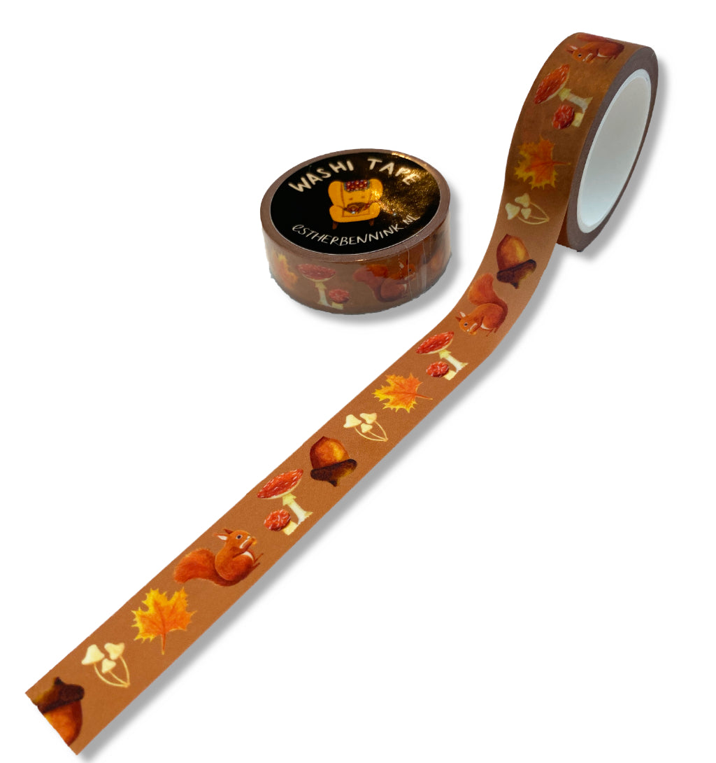 Washi Tape herfsttijd / Autumn time - Illustrator under a blankie