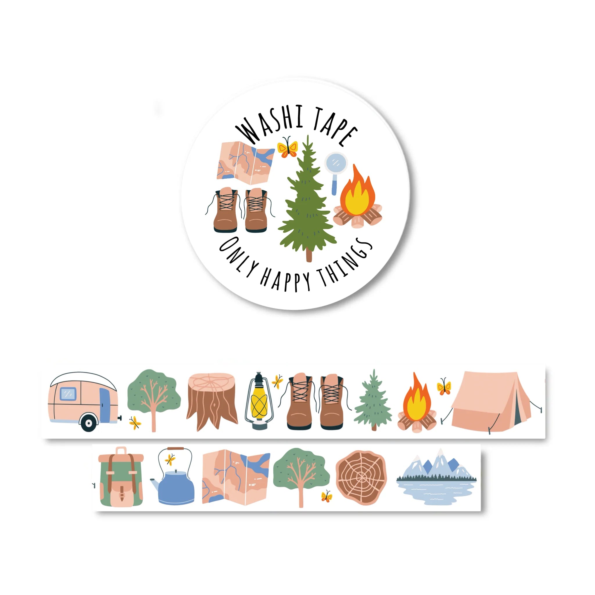 Washi Tape Let's go camping - Only Happy Things