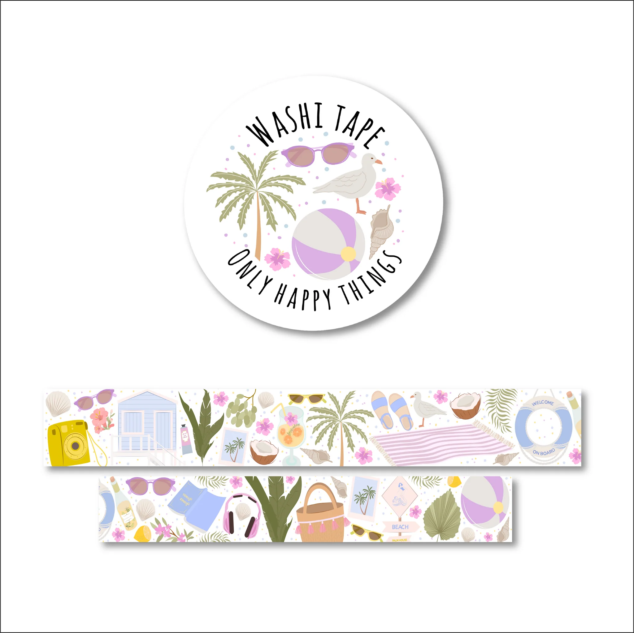 Washi Tape Beach Day - Only Happy Things