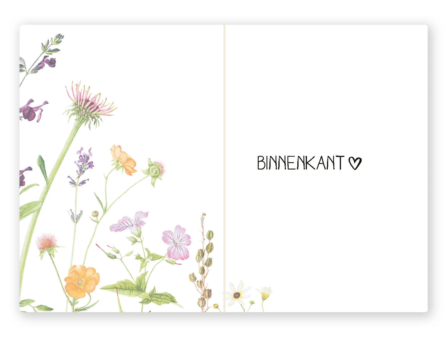 Wenskaart Wilde Bloemen – Zintenz Organic Cards