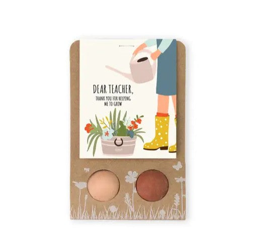 Zaadbommetjes Weggeefcadeautje "Dear teacher" - Blossombs