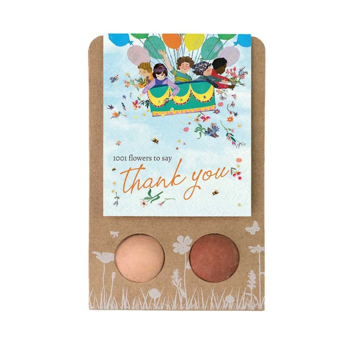 Zaadbommetjes Weggeefcadeautje "Thank you" - Blossombs