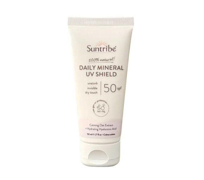 Suntribe Organic Mineral UV Shield SPF 50 minerale gezichtszonnebrand voor dagelijks gebruik
