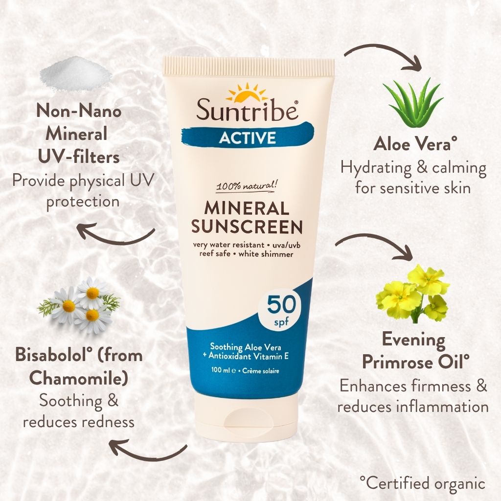 Zonnebrandcrème Mineral Sunscreen Water resistant SPF 50 (Vegan) – Suntribe Sweden