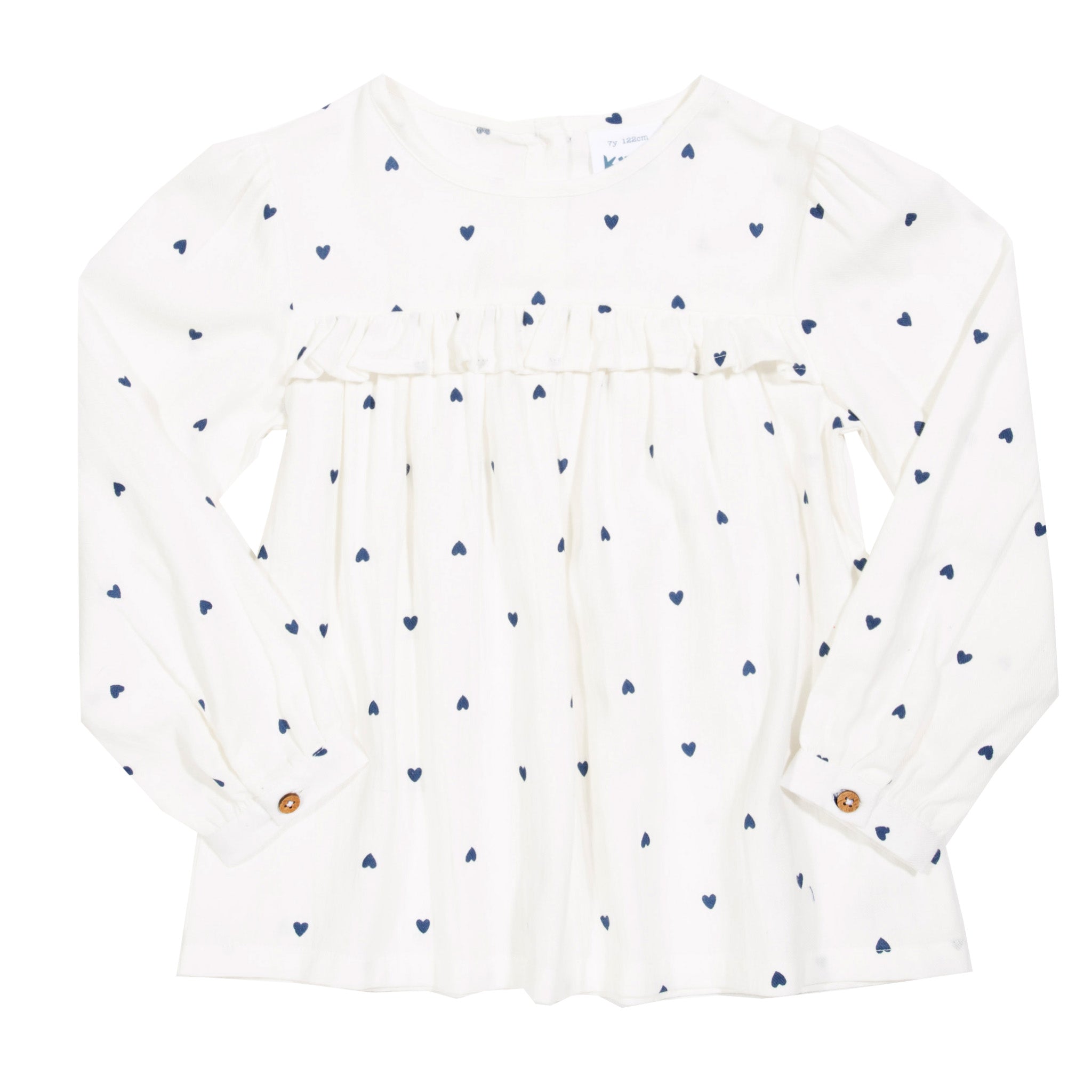 Blouse Longsleeve Frill Little heart - Kite Clothing