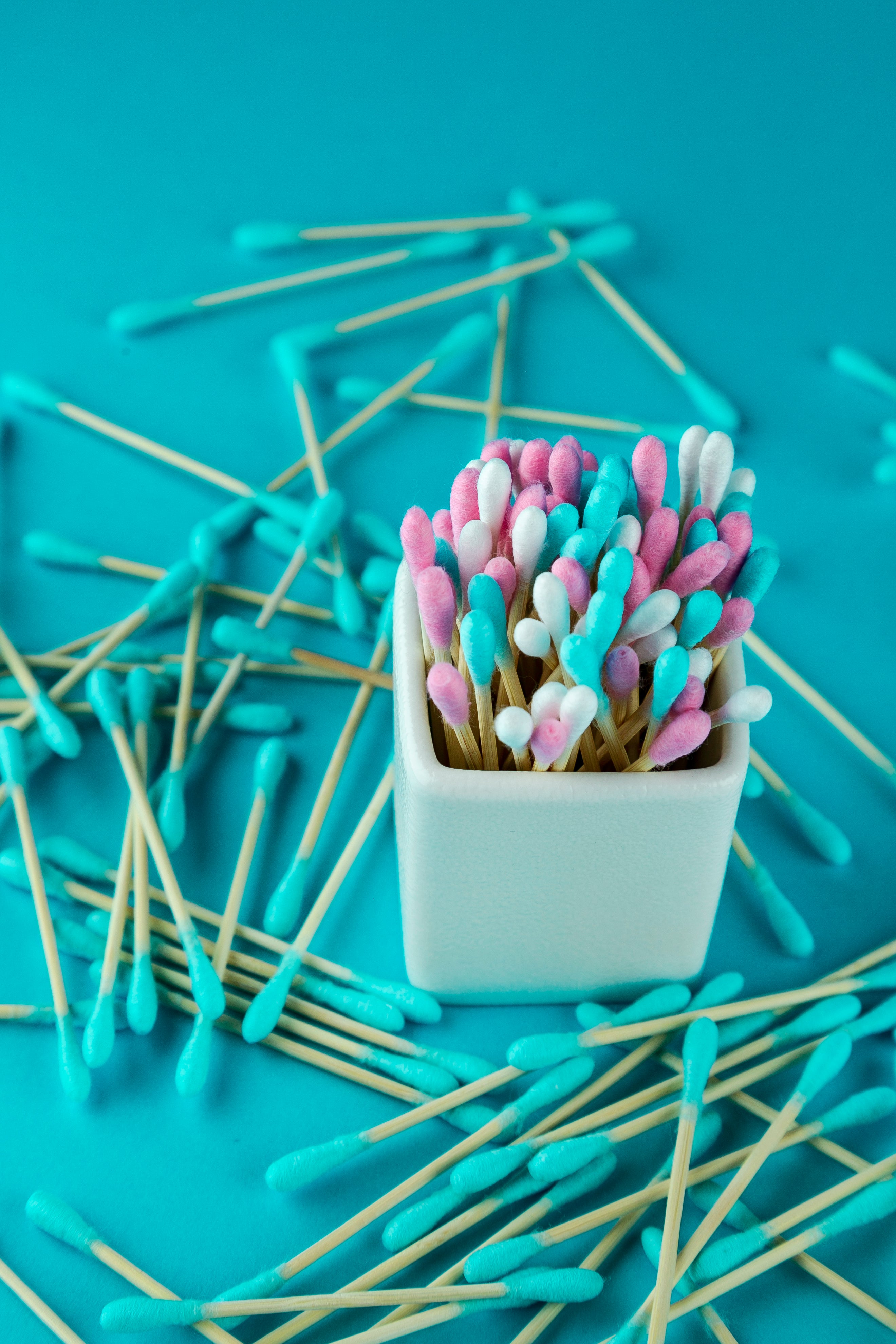 Wattenstaafjes bamboe blauw – Humble Co.