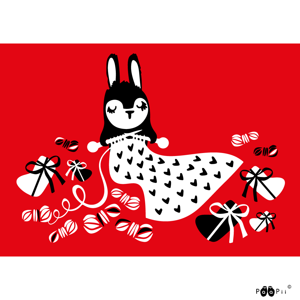 Postcard Linnea knits – Paapii Design