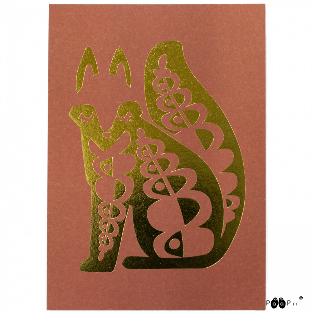 Postcard Mielikki fox – Paapii Design