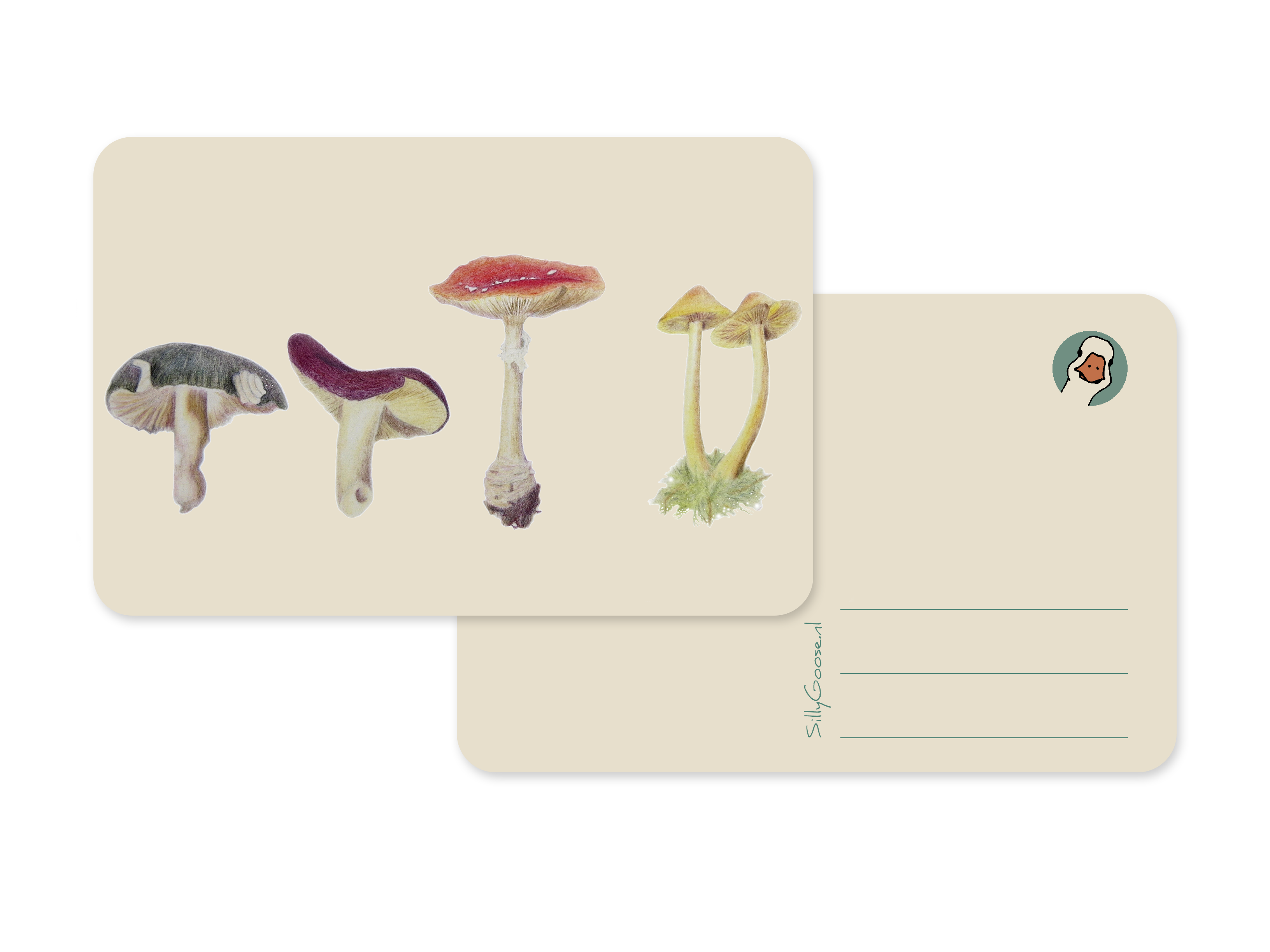 Postkaart Paddestoelen - Silly Goose