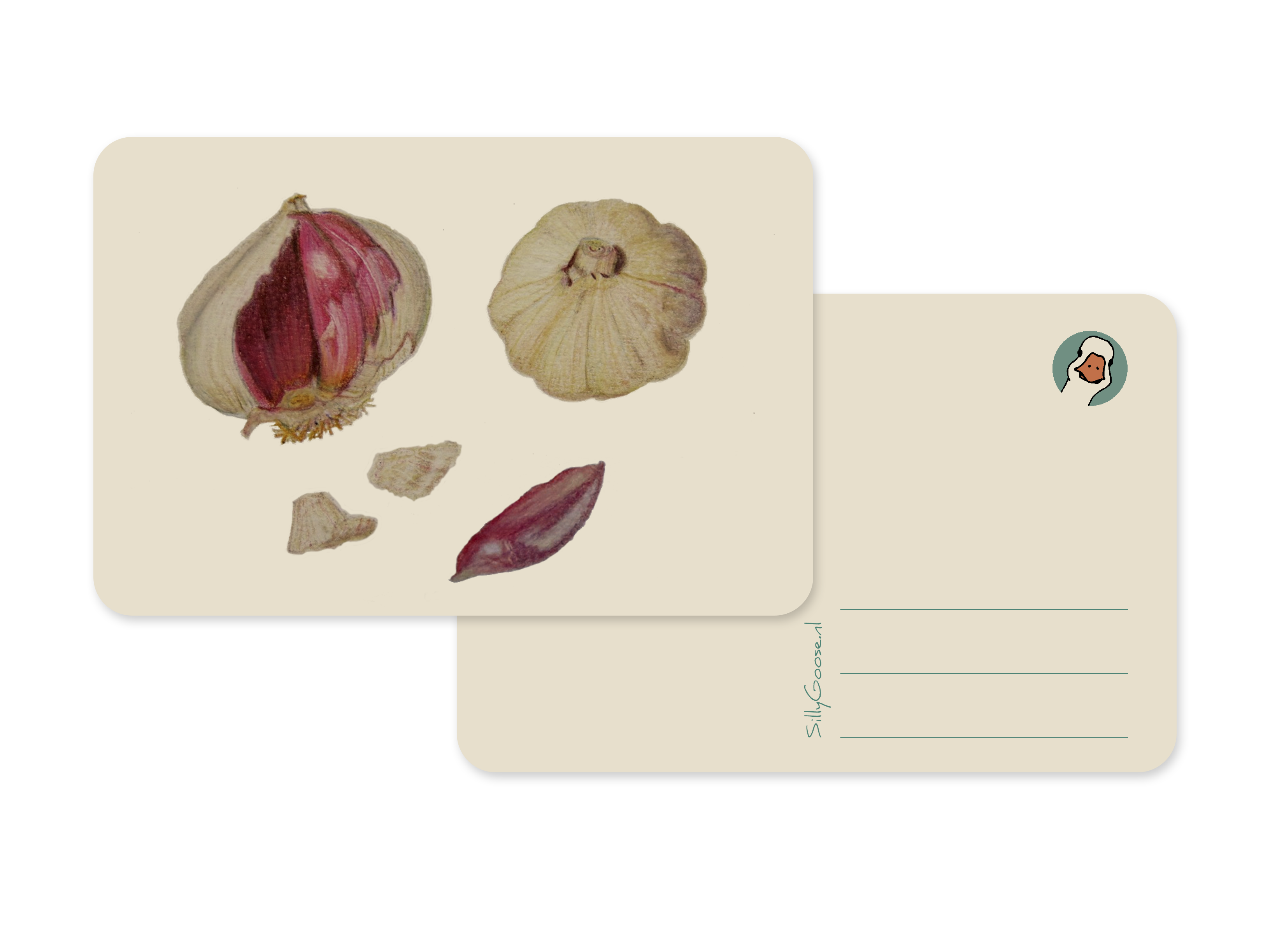 Postkaart Knoflook - Silly Goose