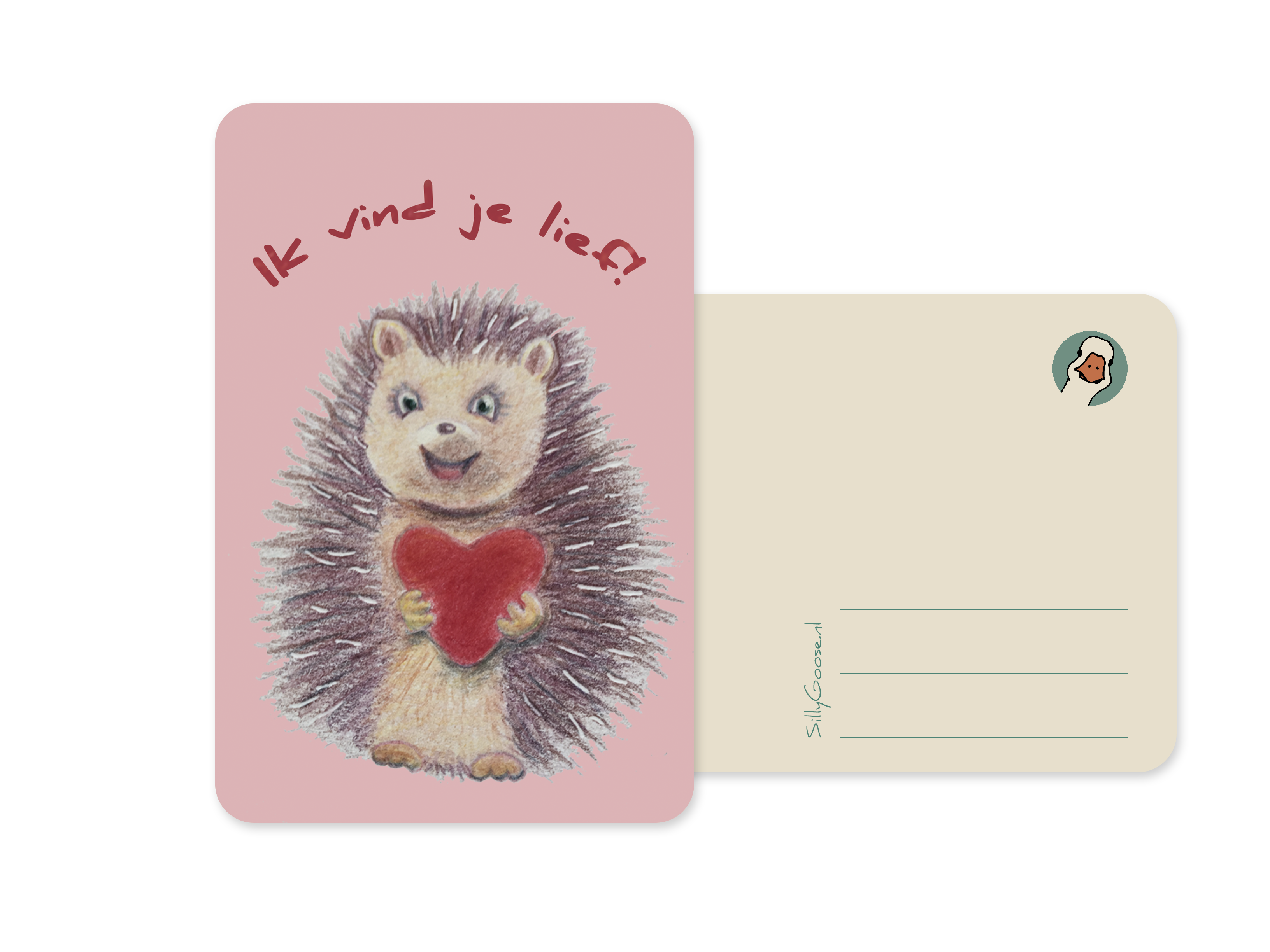Postkaart Ik vind je lief - Silly Goose