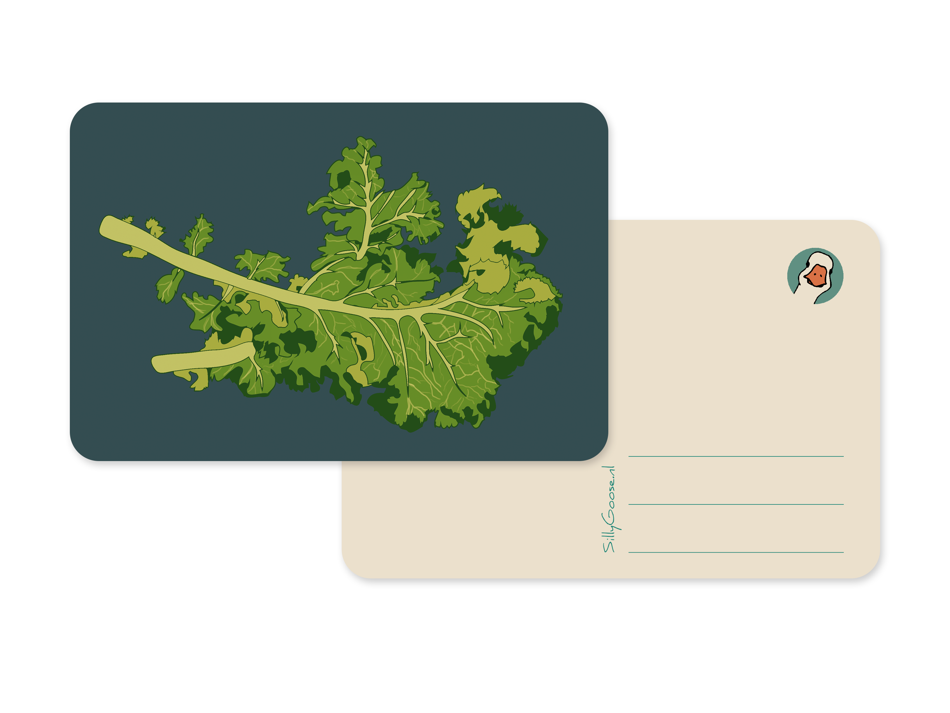 Postkaart Boerenkool - Silly Goose