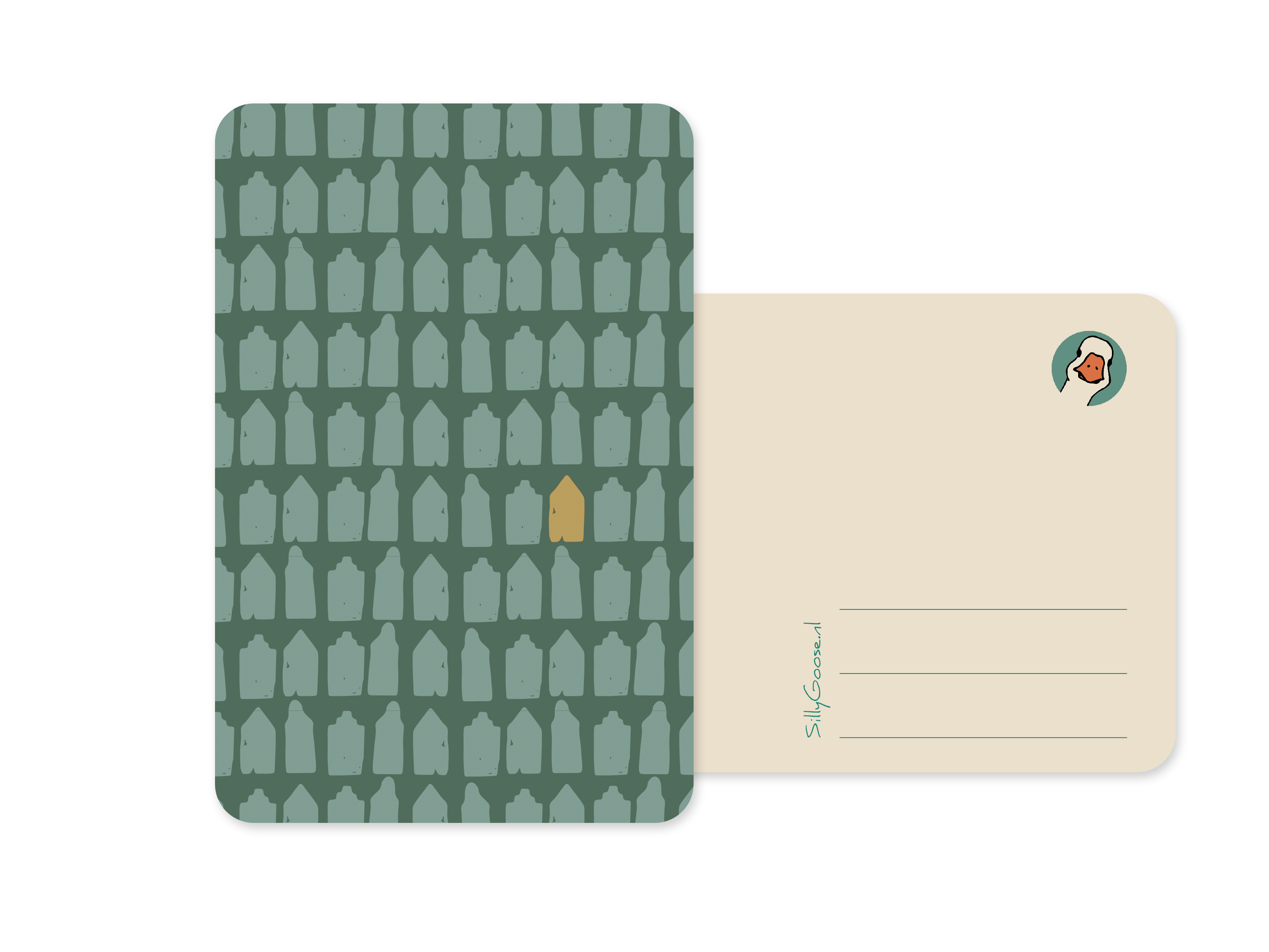 Postkaart Huisjes - Silly Goose