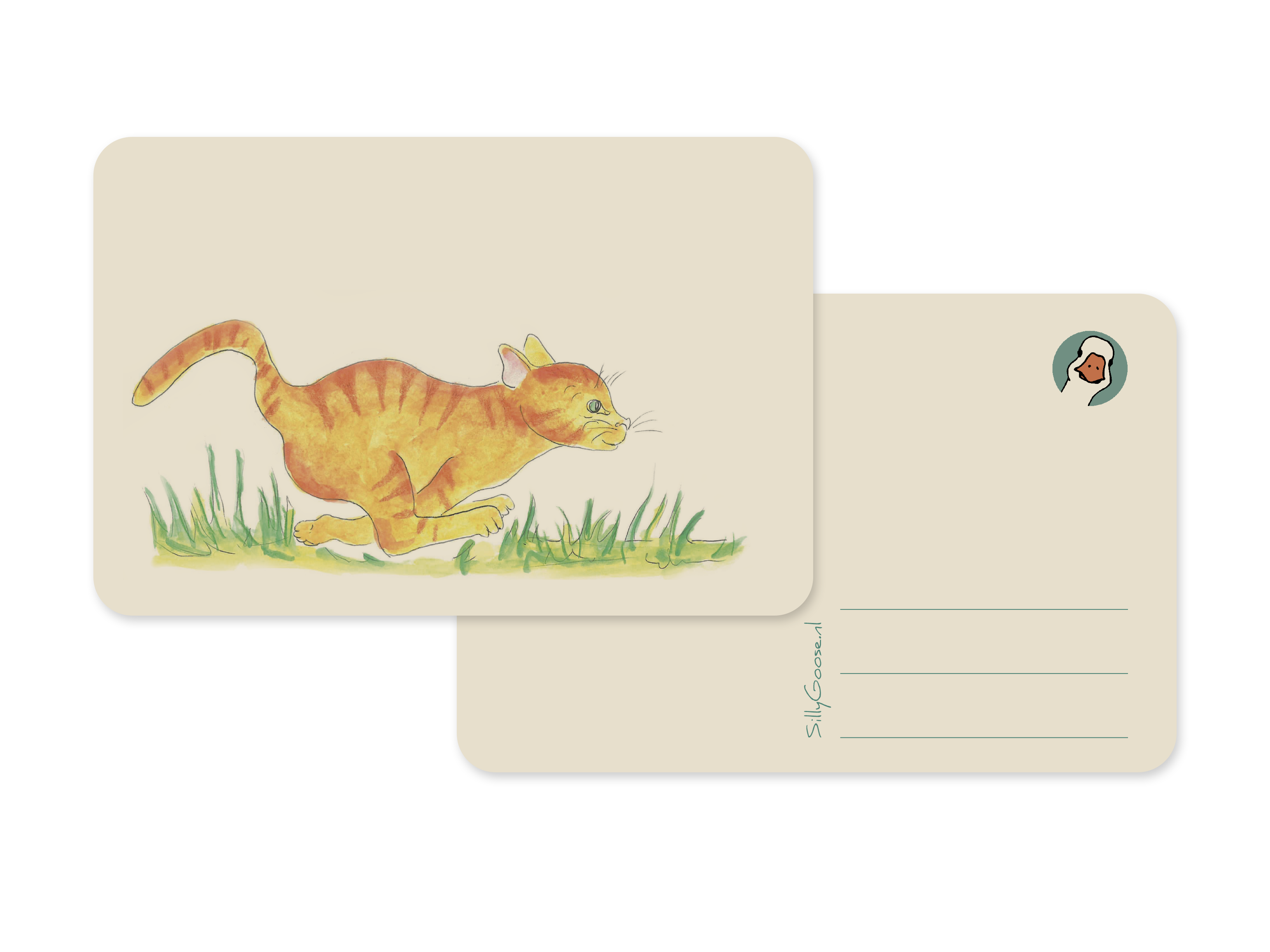 Postkaart Lekker Rennen - Silly Goose