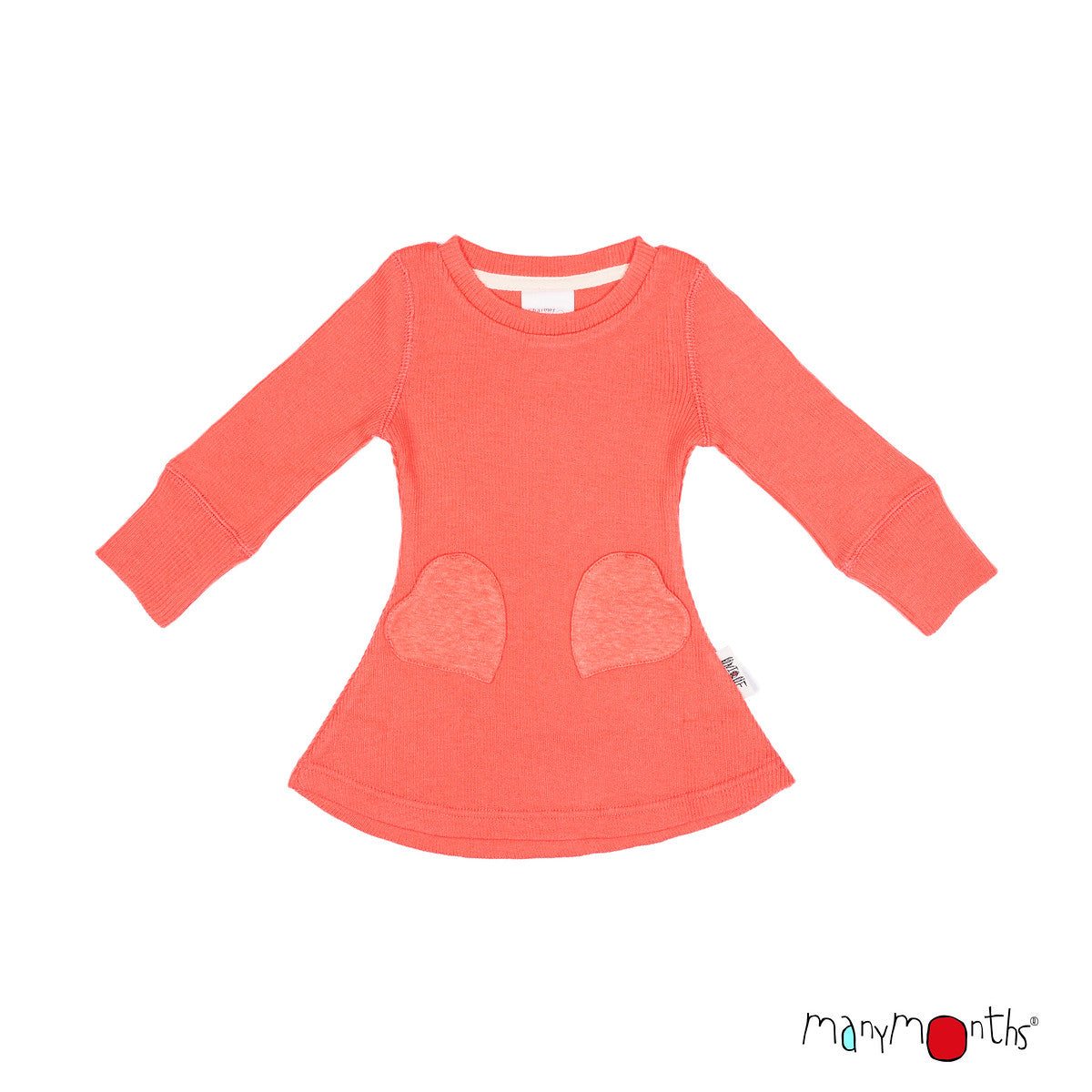 Woollies Heart Pocket Dress / Jurk Precious Coral – ManyMonths MaMidea