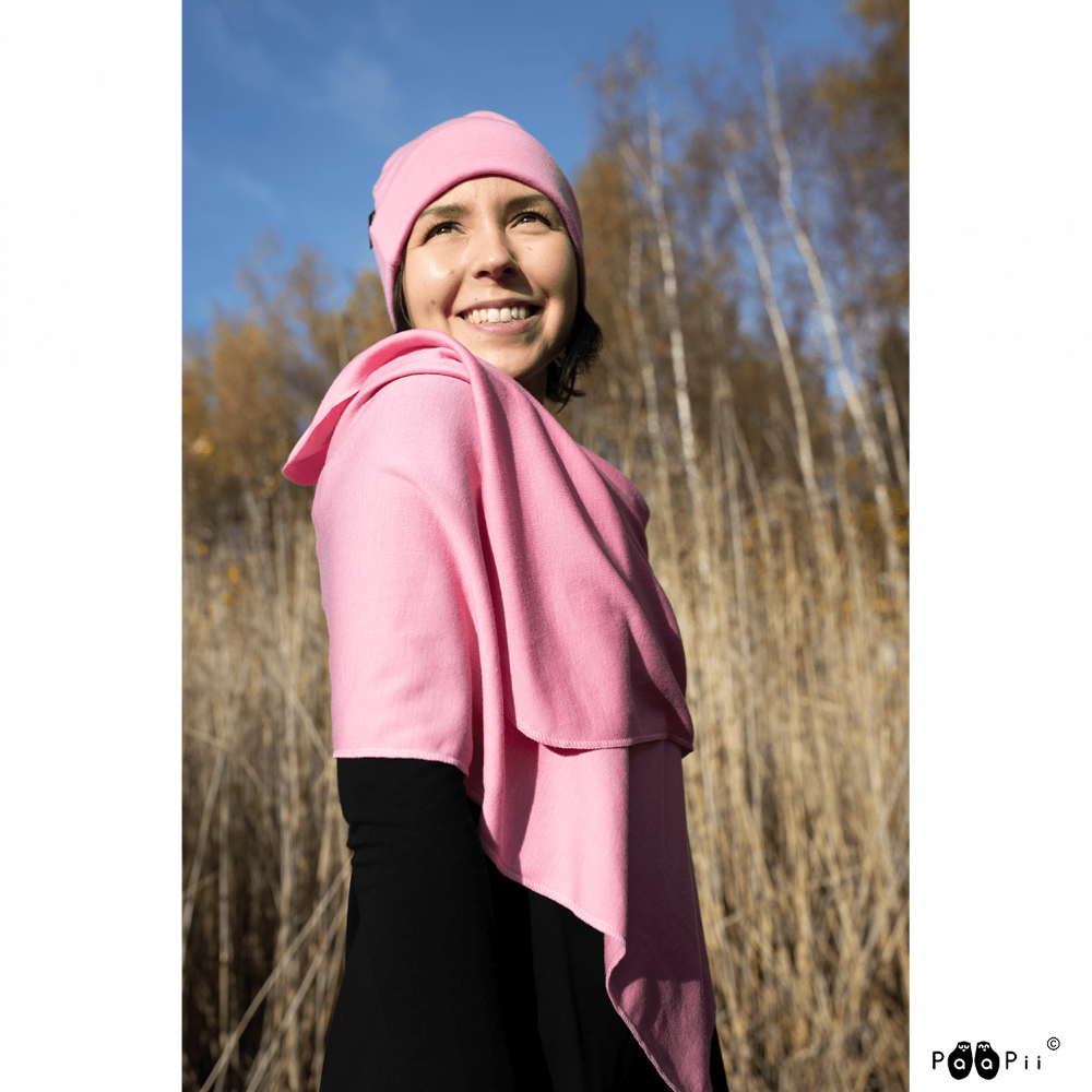 Sjaal / Tube Scarf 100% Merinowol Light Pink – Paapii Design