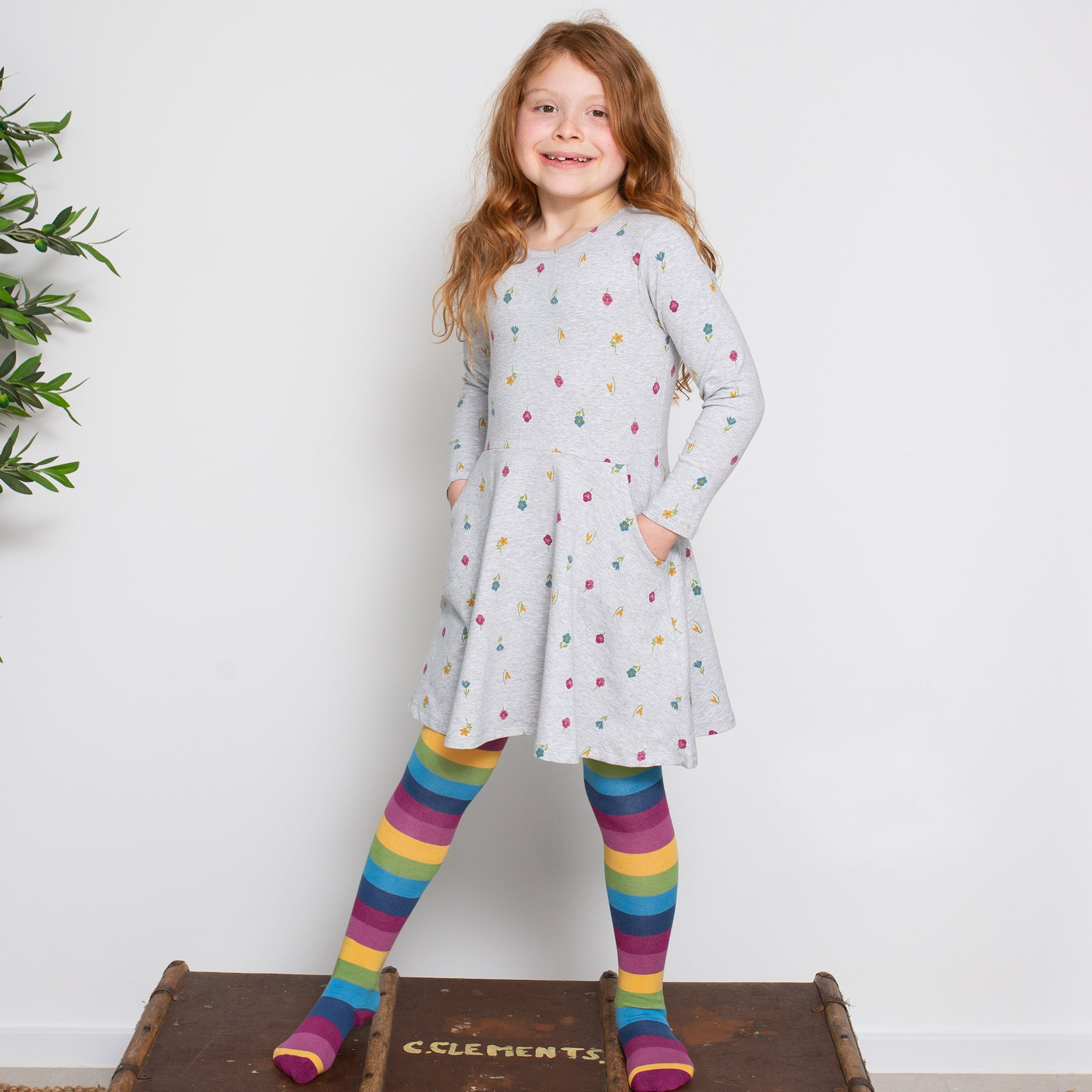 Rainbow Berry Dark Pink Tights / maillot (legging) - Kite Clothing