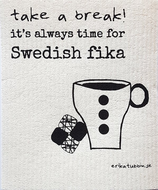 Vaatdoek / Dish Cloth SWEDISH FIKA – Erika Tubbin