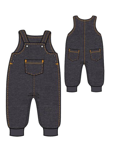 Playsuit / Dungarees denimlook dark denim - JNY Kids