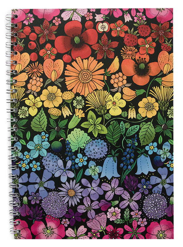 A5 Spiralblock Regnbågsflora - Eplaros