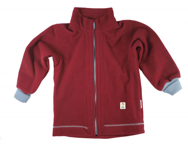 Baby wolfleece vest (merino) rood - Minimundus