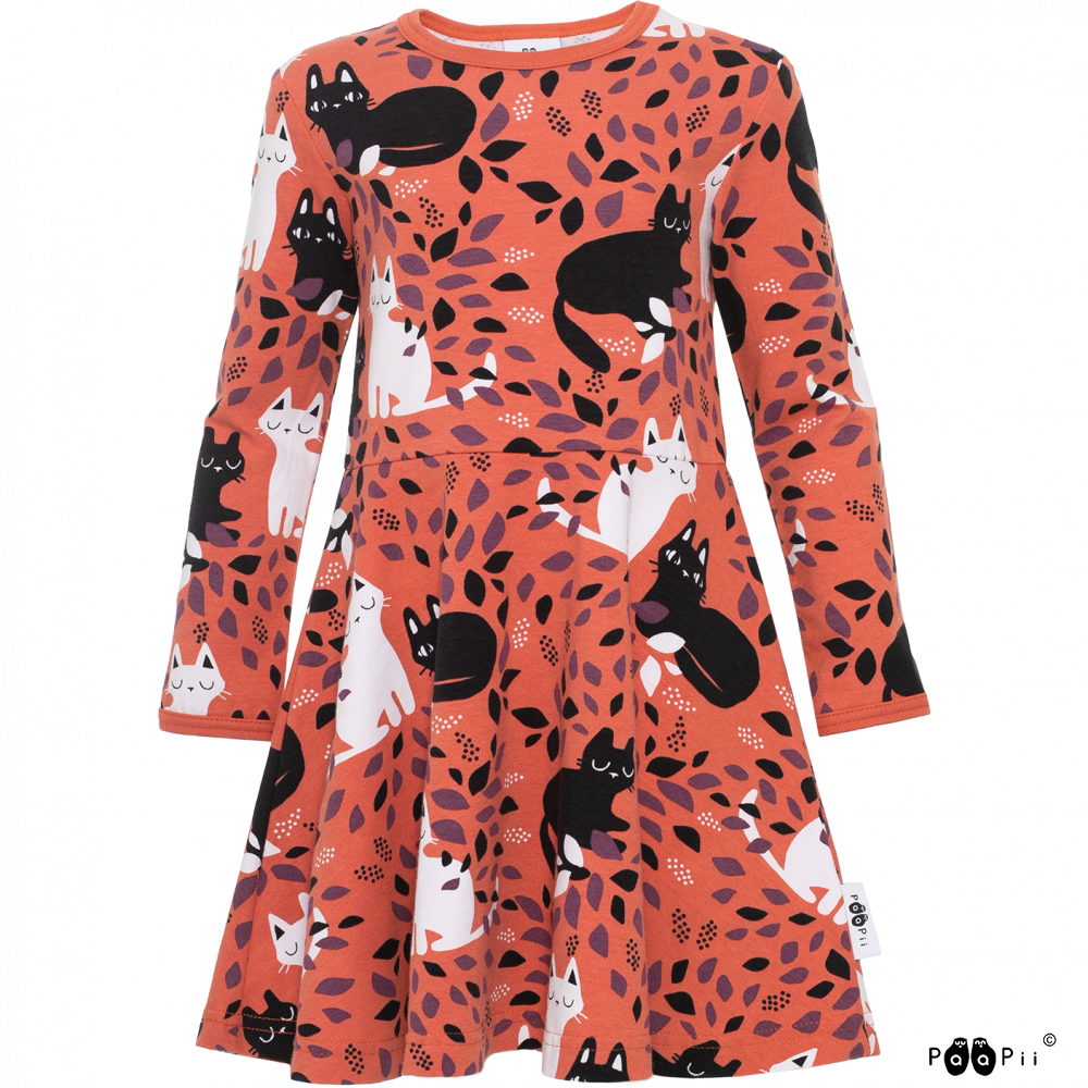 Jurk / SINNA Skater Dress Hide and Seek Rust 86 t/m 140 – Paapii Design