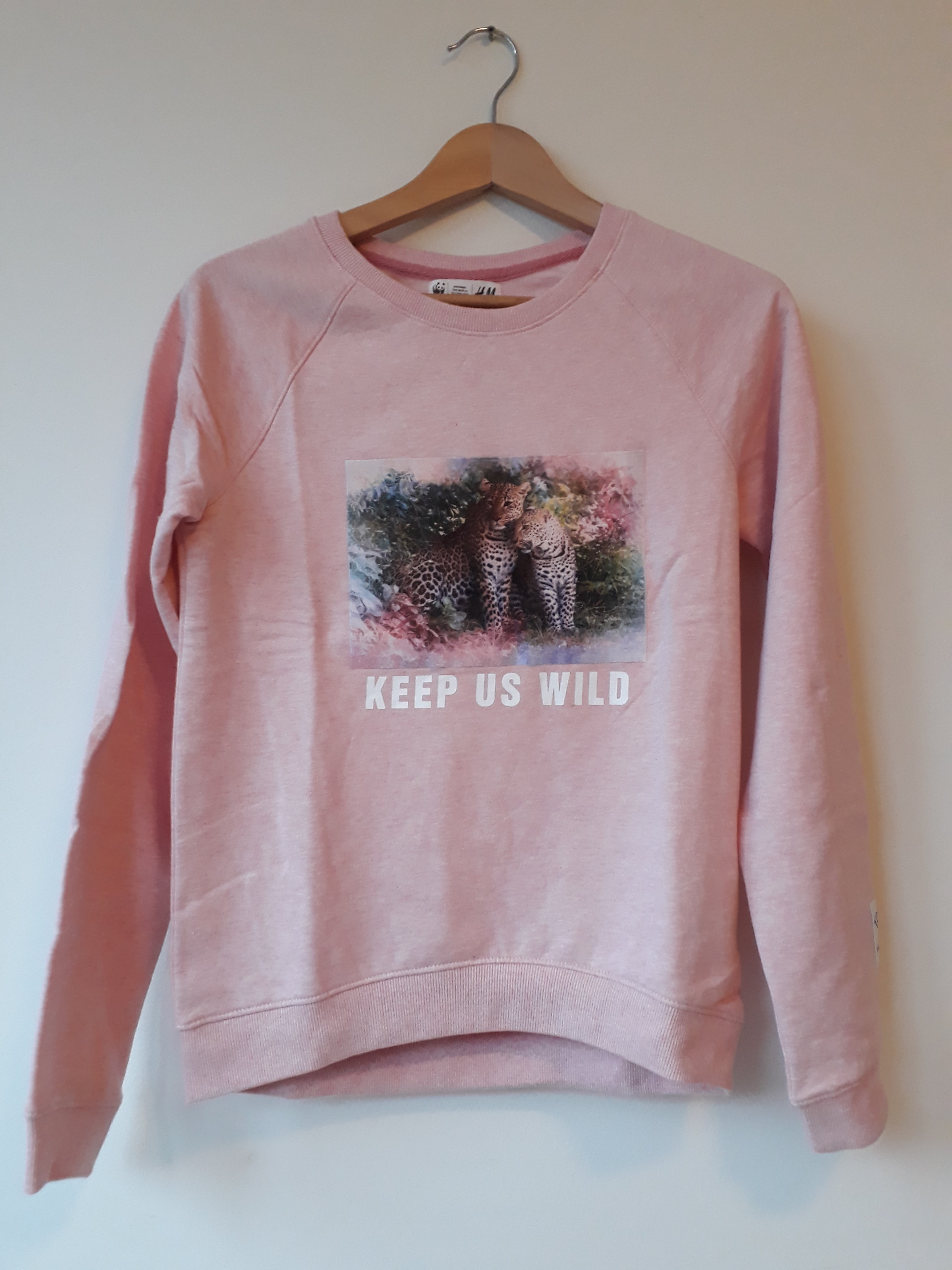 Trui roze Keep us wild Tiener - 2dehands nieuw