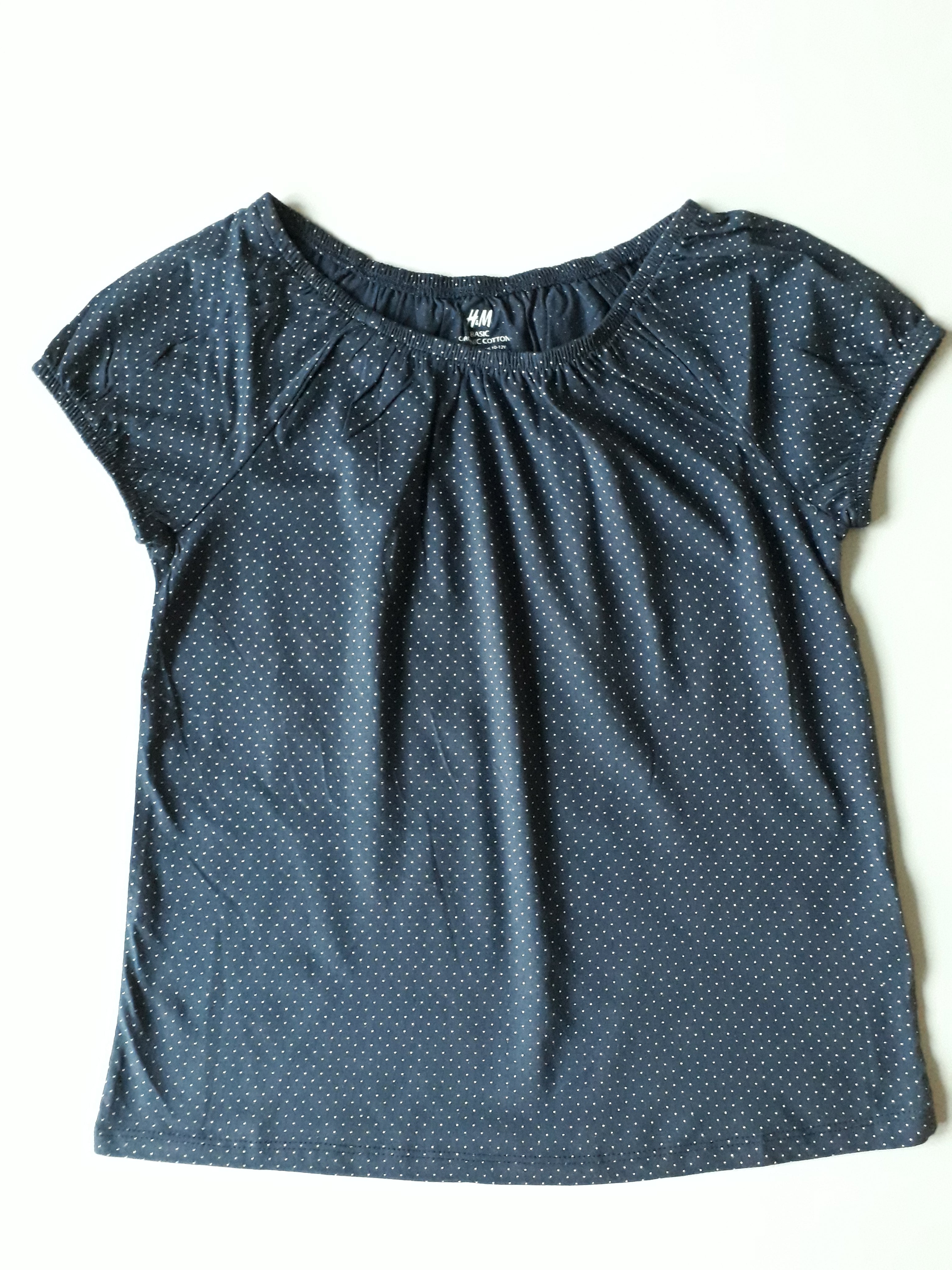 T-shirt donkerblauw/wit Tiener - 2dehands nieuw