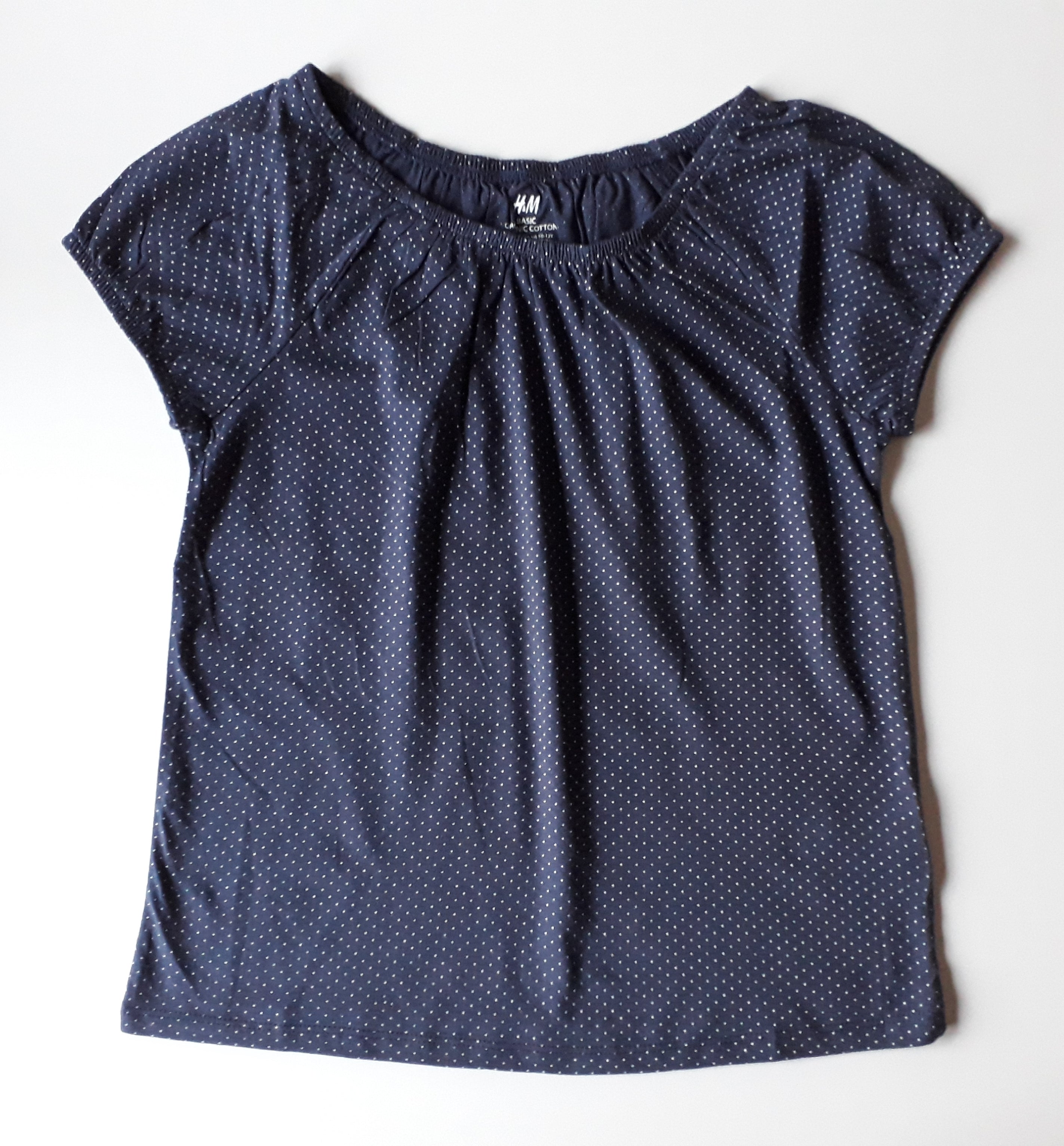 T-shirt donkerblauw/wit Tiener - 2dehands nieuw