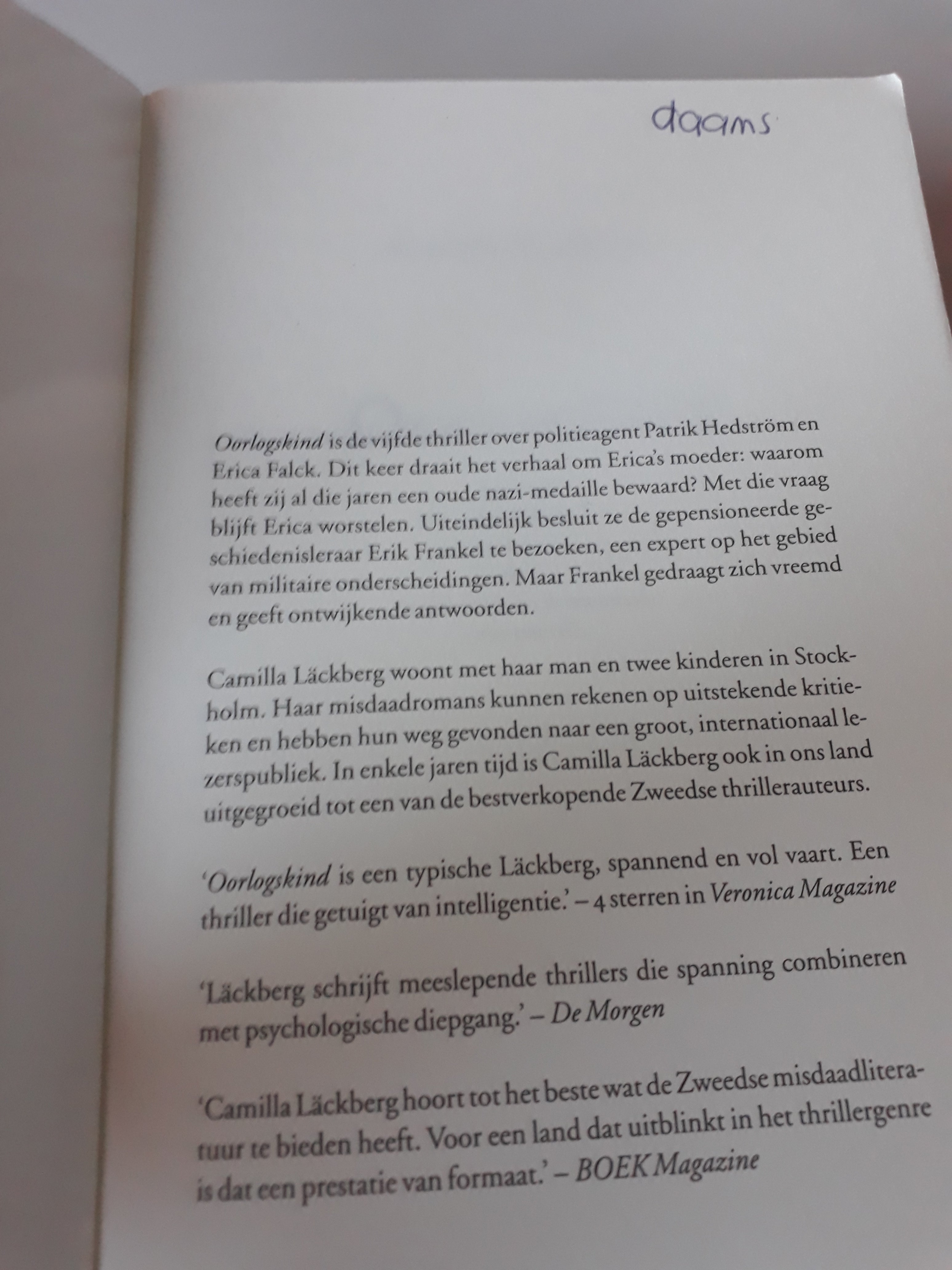 Camilla Läckberg - Oorlogskind- 2dehands gebruikt