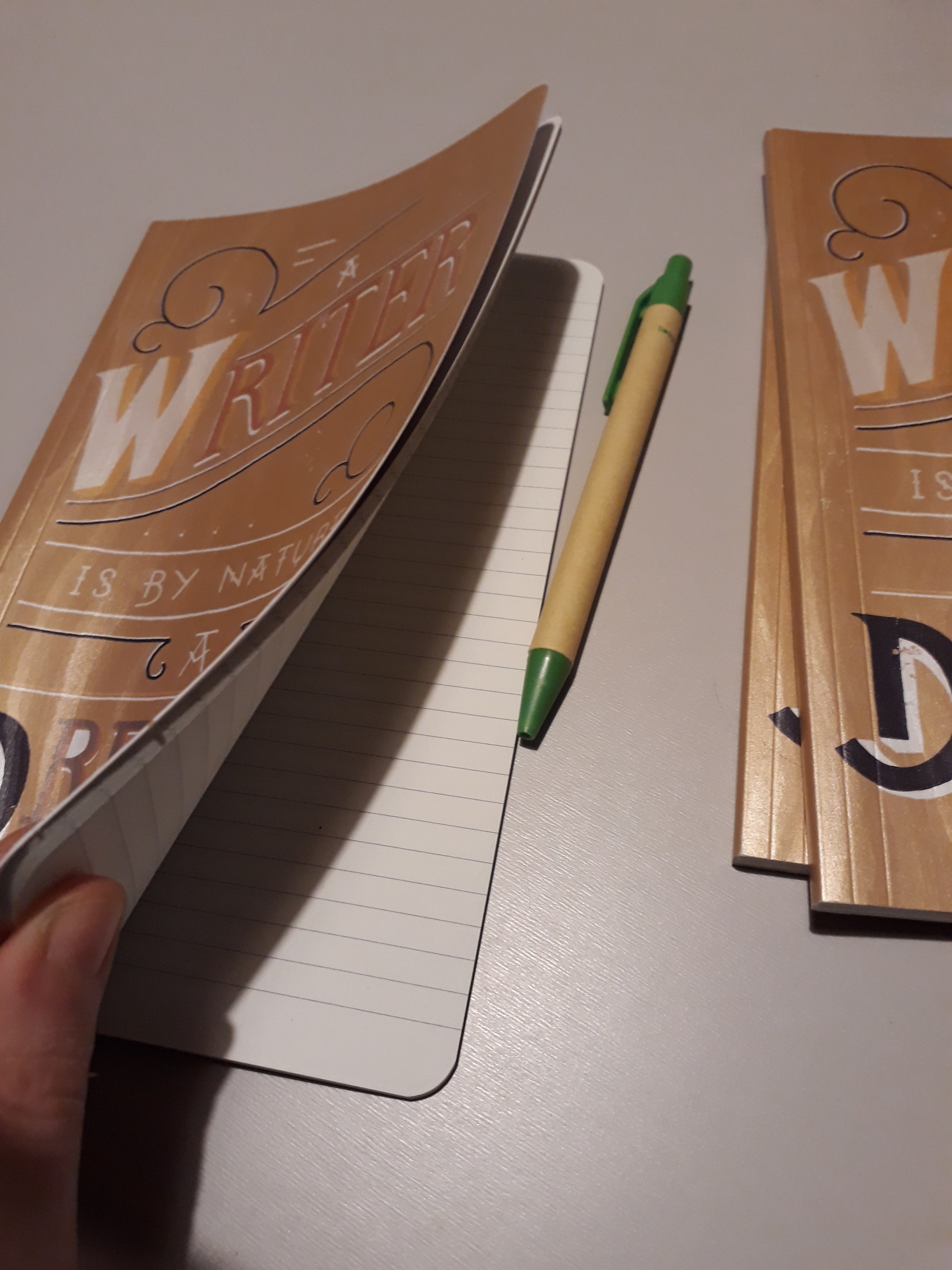 Organic notebook "A writer is by nature a dreamer" – Zintenz Organic Cards