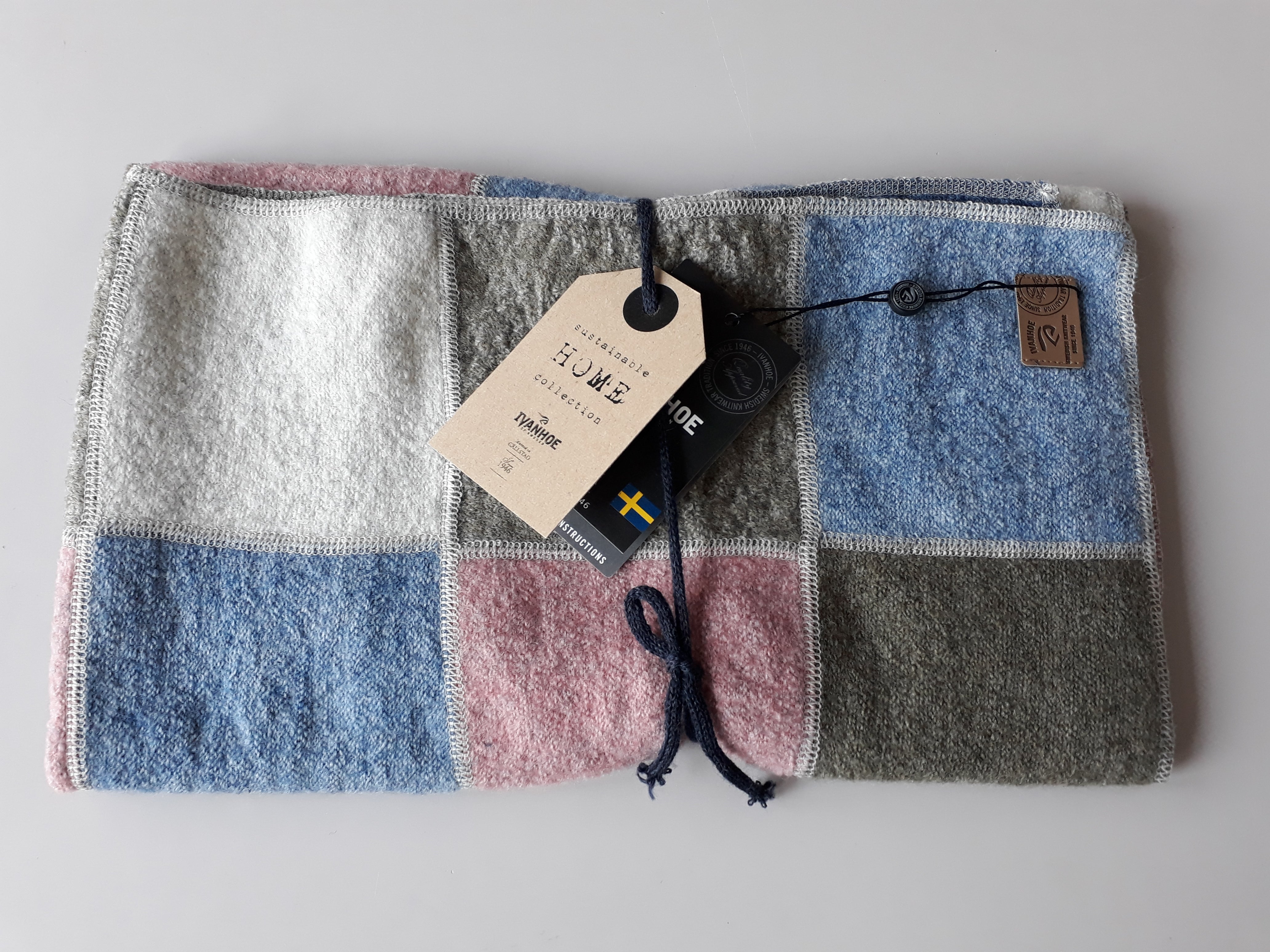 Patchwork blanket junior / baby wollen deken light - Ivanhoe of Sweden