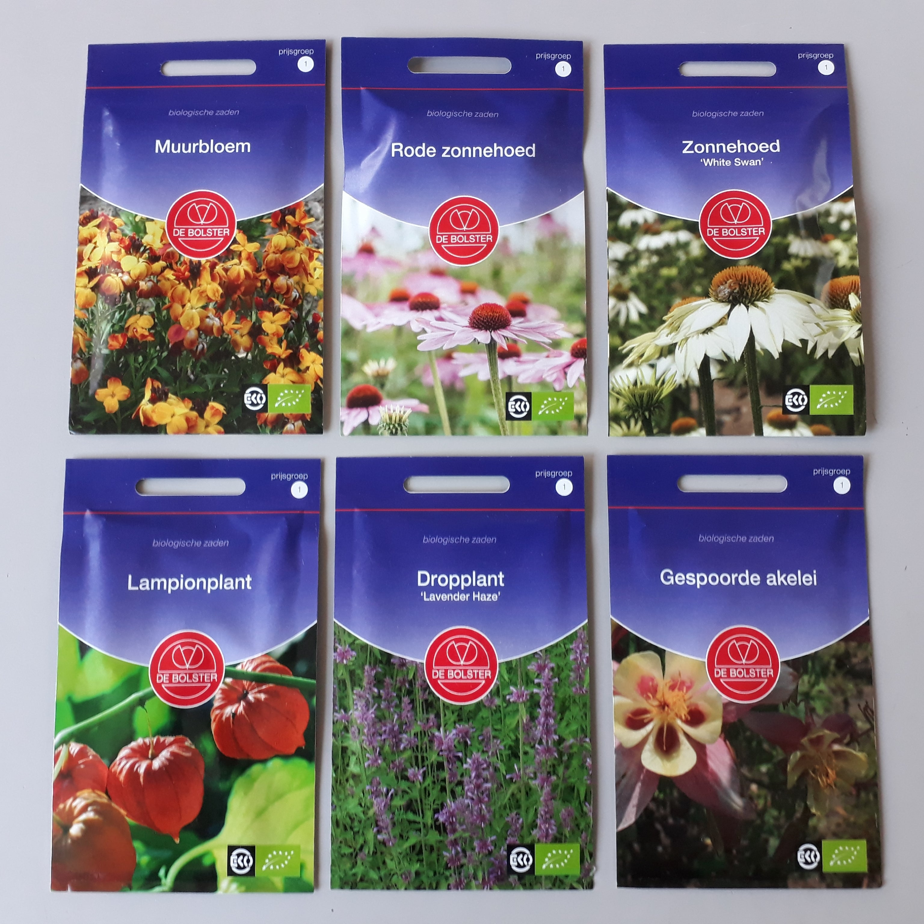 Diverse Bloemen MEERJARIG bio-zaden zakjes - De Bolster